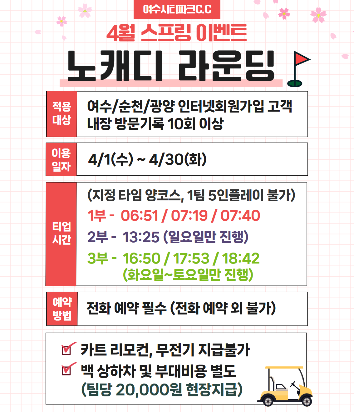 2026년 4월 노캐디 라운딩
