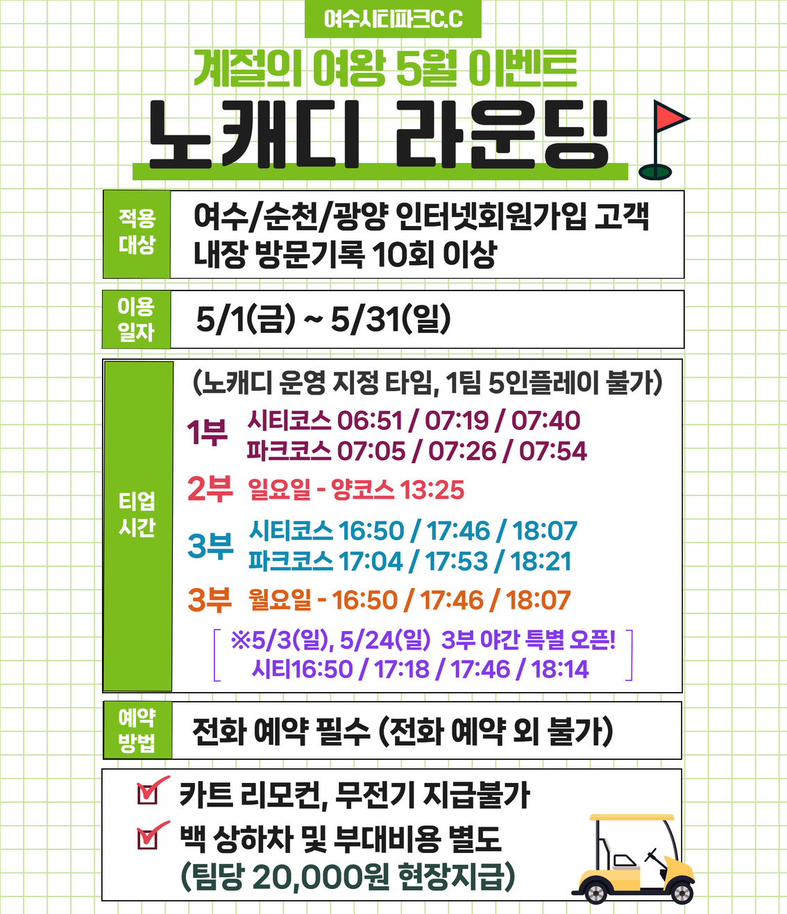 2026년 5월 노캐디 라운딩
